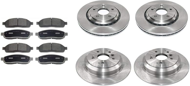 Amazon Com Autodn Front And Rear Disc Brake Rotors And Ceramic Pads Compatible With Honda Pilot Honda Ridgeline Automotive