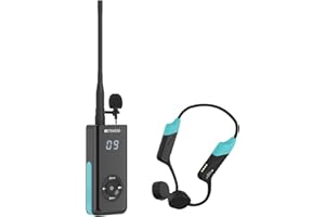 Retekess TT120 Swim Coach Communicator, Underwater Swim Set, Real-time Coaching, Bone Conduction, 120M, IP68 Waterproof Swimming Headphones for Swimmer