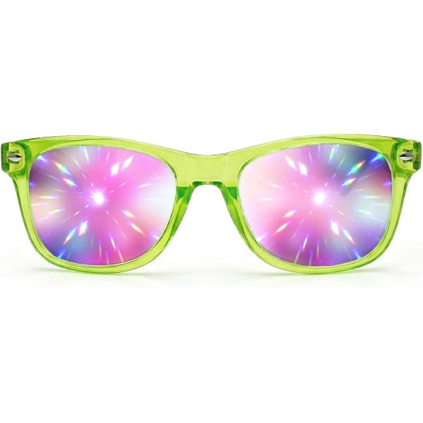 GloFX Ultimate Diffraction Glasses - Black - 3D Rainbow Halo