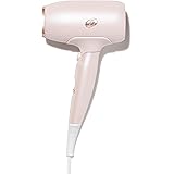 T3 Afar Lightweight Travel-Size Hair Dryer with Auto Dual Voltage, Folding Handle and Storage Bag, Fast Drying, Lightweight a