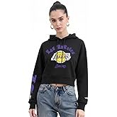 Pro Standard NBA womens Womens Nba Old English Brushed Back French Terry Cropped Pullover Hoodie