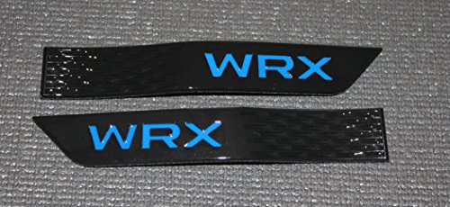 SUBARU WRX Glossy BLACK / BLUE LETTER FENDER EMBLEMS - 2015+ WRX (Glossy Blue WRX)