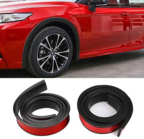 Nuboo 汎用オーバーフェンダー フェンダーフレアモール 車用 ホイール眉フェンダー ステッカー タイヤガード 傷防止 塗装可能 保護 泥除け 剥離防止 プラスチック 150cm 2本セット