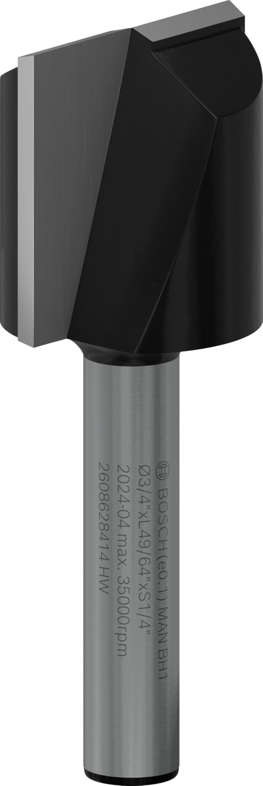 Bosch 1x PRO Router Bit Straight, Two Flutes (for Softwood, Hardwood, Ø 19 mm, Professional Accessory Hand-Held Router, Trim Router)