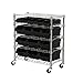Sandusky 5-Shelf Mobile Bin Shelving Unit, MBU3317BIN15