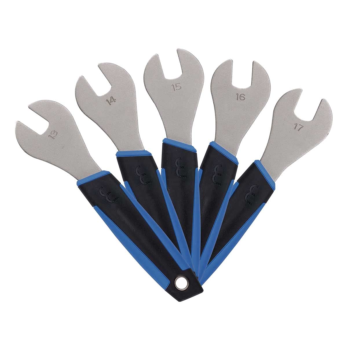 BBB Cycling Unisex's BTL-25S Cone Wrench Tool Set for Bikes (Sizes 13/14/15/16/17), Black/Blue, One Size