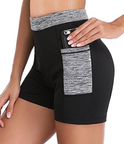LANFEI Women's Workout Yoga Shorts Athletic Running Short with Pockets