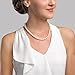 The Pearl Source 14K Gold 8-9mm AAAA Quality White Freshwater Cultured Pearl Necklace for Women in 20