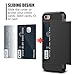 iPhone 7 Case, Anuck Shockproof iPhone 7 Wallet Case [Card Pocket] Anti-Scratch Protective Shell Rugged Rubber Bumper Cover with Card Slot Holder for Apple iPhone 7 & iPhone 8 (4.7 inch) - Black
