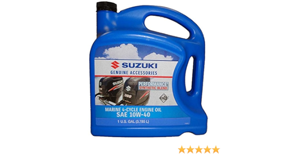 Amazon Com Oem Suzuki Marine Outboard Synthetic Blend 4 Cycle Engine Oil 10w 40 Gallon Automotive