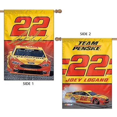 Joey Logano 2 Sided Banner Flag NASCAR Vertical House