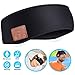 Sleep Headphones Bluetooth Headband, Wireless Bluetooth 5.0 Headset Unisex Sports Headband Headphones, Music Sweatband for Workout, Jogging, Yoga, Insomnia, Air Travel (Black)