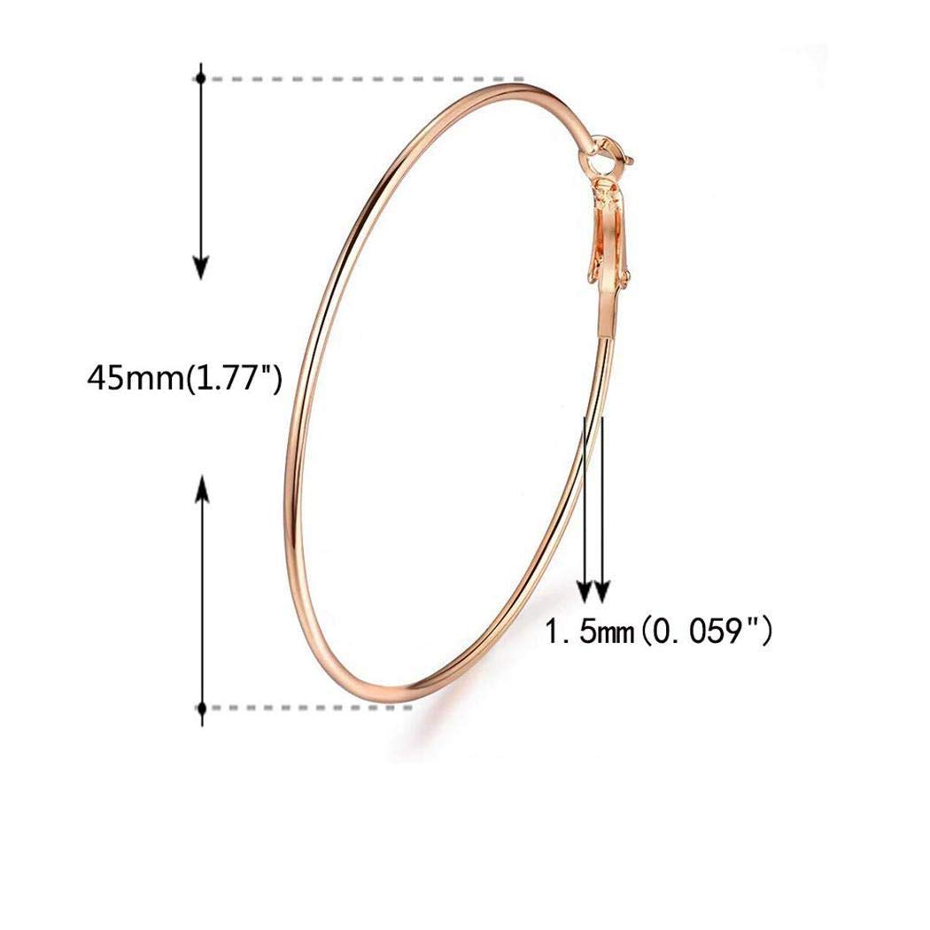 Feriay Women Fashion Elegant Style Circle Big Hoop Earrings Jewelry Gift Hoop