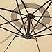 Le Papillon 10-ft Offset Hanging Patio Umbrella Aluminum Outdoor Cantilever Umbrella Crank Lift, Beige