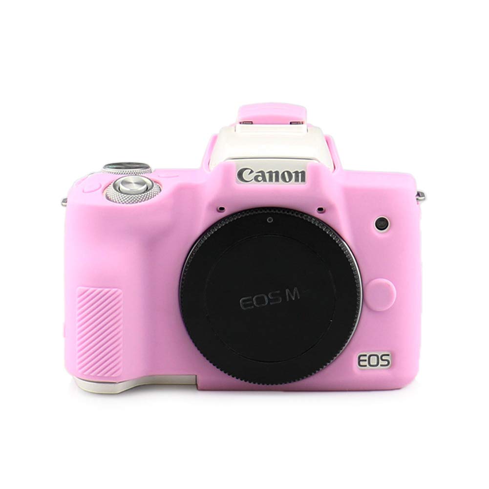 Kinokoo Silicone Case for EOS M50/EOS M50 Mark II, Compatible with Canon EOS M50 / EOS M50 Mark II Protective Rubber Camera Case Pink