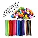450 Pack Pipe Cleaners Craft Set - Includes Chenille Stems, Googly Eyes & Pom Poms - Assorted Colors & Sizes