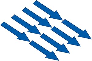 Beiyier Large Removable Arrow Sticker, 8 Pcs 12" Vinyl Adhesive Arrow Floor Decal, Directional Arrow Sign Waterproof Arrow Marking Arrows Safe Road Instructions Sticker (5ⅹ12 inches) (Blue)