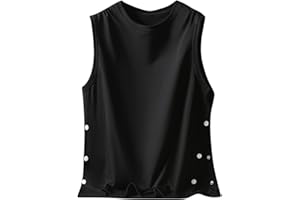 Zeiyignr Men's Post Shoulder Surgery Tank Tops Recovery Tear Away Sleeveless Loose Full Open Side Snap Adaptive Clothing