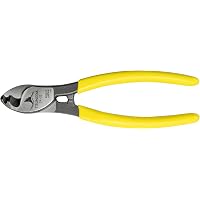 Tsunoda CA-22S 6-Inch Cable Cutter – Spring-Loaded, Curved Edges For Clean Copper Wire Cuts, Made In Japan