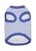 DroolingDog Pet Shirts Cat T Shirt Striped Vest Puppy Clothes for Small Dogs, Large, Blue