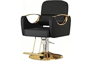 Hydraulic Barber Chair with Adjustable Height & Swivel Base, Heavy-Duty Salon Styling Hair Chair with Footrest, Hairdressing 