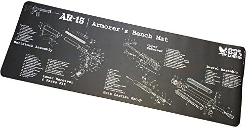 Tactical Made Large AR15 Gun Cleaning Mat, Armorers Bench Mat, 36" x 12" AR15 Mat with Waterproof Coating