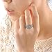 Mytys Antiqued Hollowed Flower Black Marcasite Crystal Band Rings(9)