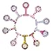 10pcs Floral Nurse Clip-on Fob Brooch Pocket Watch Lapel Watch for Women Girl (Pack #3)