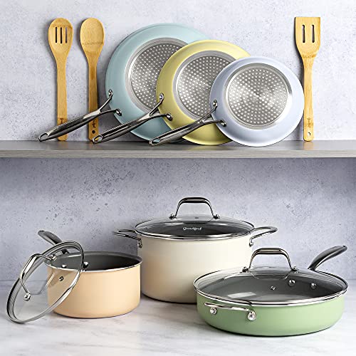 Goodful Nonstick Ceramic Cookware Set with TitaniumReinforced Premium