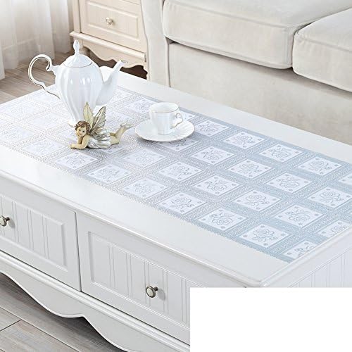 ZB STORE Dresser tv cabinet mat,Gilt silver table cloth,Tea table mats,Plastic rural european tablecloth-C 50x100cm(20x39inch)