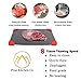 Defrosting Tray with Red Silicone Border Thaws Frozen Food Faster The Quicker and Safest Way to Defrost Meat or Frozen Food Quickly : Rapid thaw - Heating Tray Magical pad Melting by PINE KITCHEN CO