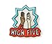 High Five Embroidered Sew or Iron-on Backing Patch