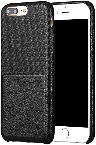 iPhone 7 Plus Wallet/Card Holder Case – Super Slim Carbon Fiber Design, ID Slot Holder, Scratch Resistant, Drop Protective Cover (Black)