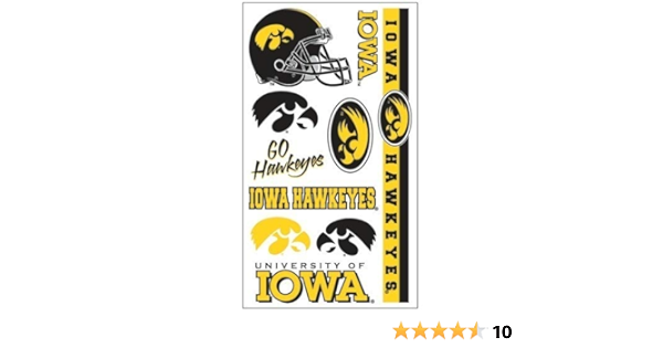 Amazon Com Iowa Hawkeyes Official Logo Tatoo Sheet Toys Games