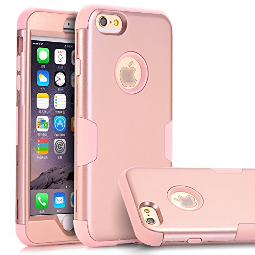 iPhone 6 Plus Case, iPhone 6s Plus Case,TOPSKY Three Layer Heavy Duty High Impact Resistant Hybrid Protective Cover Case For iPhone 6 Plus and iPhone 6s Plus,with Screen Protector and Stylus,Rose Gold