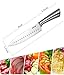 Allezola Professional Chef’s Knife, 7.5 Inch German High Carbon Stainless Steel Cooking Knife, Very Sharp, Balanced Comfortable Handle, Multipurpose Top Kitchen Knife for Home and Restaurant (Black 4)