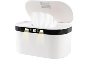 TYJ Baby Wipe Warmer, Wet Wipe Warmer 5 Modes of Temperature Heating Control Dual Heat for Baby's Comfort Large Capacity Wipes Dispenser Diaper Wipe Warmer with Night Light