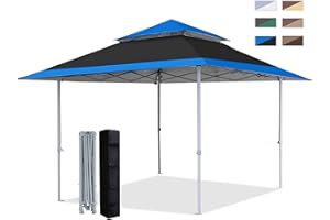 COOSHADE 13x13Ft Pop Up Canopy Tent Instant Folding Shelter 169 Square Feet Large Outdoor Sun Protection Shade(Black)