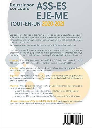 Reussir Son Concours Ass Eje Es Me 2020 2021 Tout En Un Concours D Entr Pommier Catherine 9791091515955 Amazon Com Books