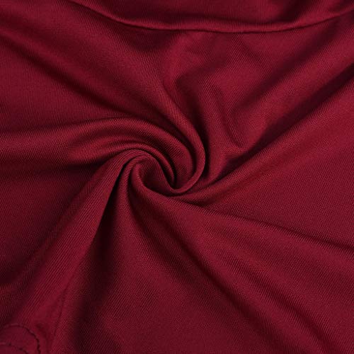 iYBUIA Women's Basic Cotton Camisole Shelf Bra Layering Cami Tank Tops 7 Colors Wine - Thumbnail 3