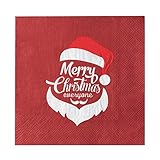 Crisky Christmas Napkins, Christmas Intimate Decoration, Merry Christmas Party Decoration, Christmas Dinner Napkins Luncheon Napkins, 40 Pcs.