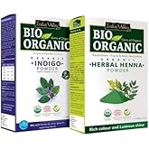 Indus Valley Bio Organic Natural Henna Hair Color For Grey Hairs -100gm (Herbal Henna & Indigo leaf Powder)