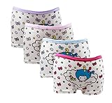 Mmiao Baby 2t-10t Kids Girls Briefs 4-pack Boyshort Underwear Bow MocMoc (6-8)