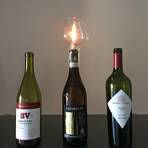 Firefly Wine Bottle Oil Lamp Kit 3/8” Fiberglass Wick & Aluminum