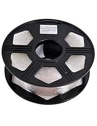 YOYI Filamento 3D de TPU flexible de 0.069 in, filamento de impresión 3D de 1.8 lbs, tolerancia de diámetro +   0.001 in, 1.8 lbs, 0.069 in Filamento de TPU, Transparente