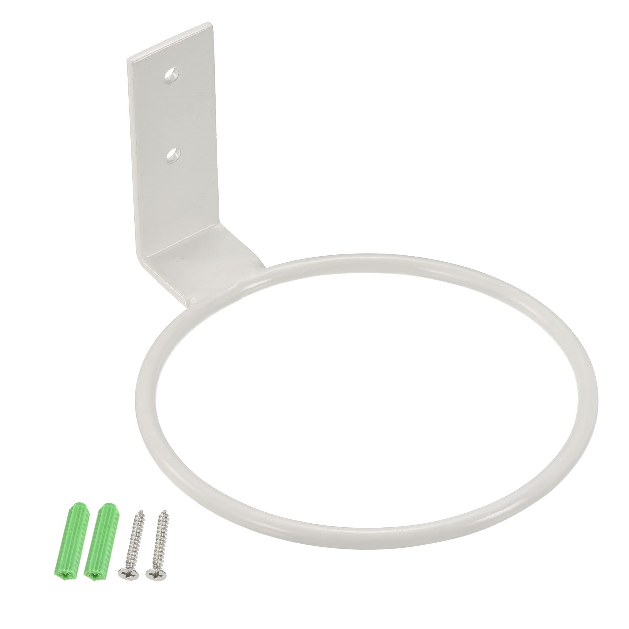 PATIKIL 4 Inch Flower Pot Holder, Ring Wall Mounted Plant Stand Rack for Home Indoor Outdoor, White