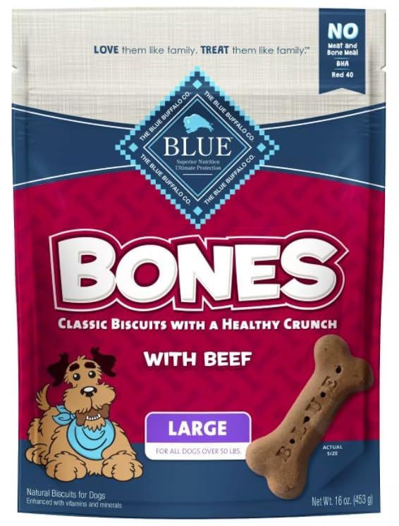 Photo 1 of ***EXPIRATION:07/02/26***Blue Buffalo Classic Bone Biscuits with Beef Large 16 oz