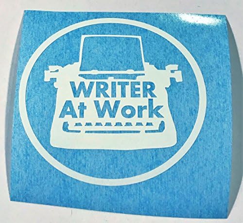 Writer At Work | Novel Writer | White 3x3 inch Yeti Vinyl Decal Novel Writer's Month