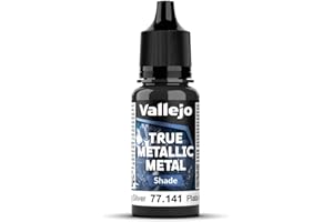 Vallejo - Sterling Silver Shade | True Metallic Metal TMM | Acrylic Colors for Painting Metal Effects on Fantasy, Historical,