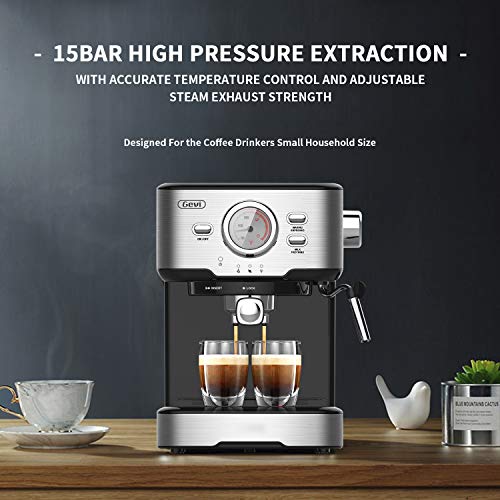 Espresso Machines 15 Bar Coffee Machine with Milk Frother Wand for